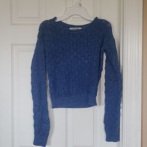 Blue crochet sweater